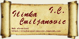 Ilinka Cmiljanović vizit kartica
